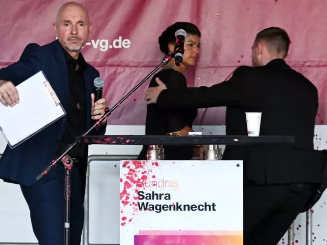 Red Paint Attack on German Populist Leader Sahra Wagenknecht: Facing Political Intimidation